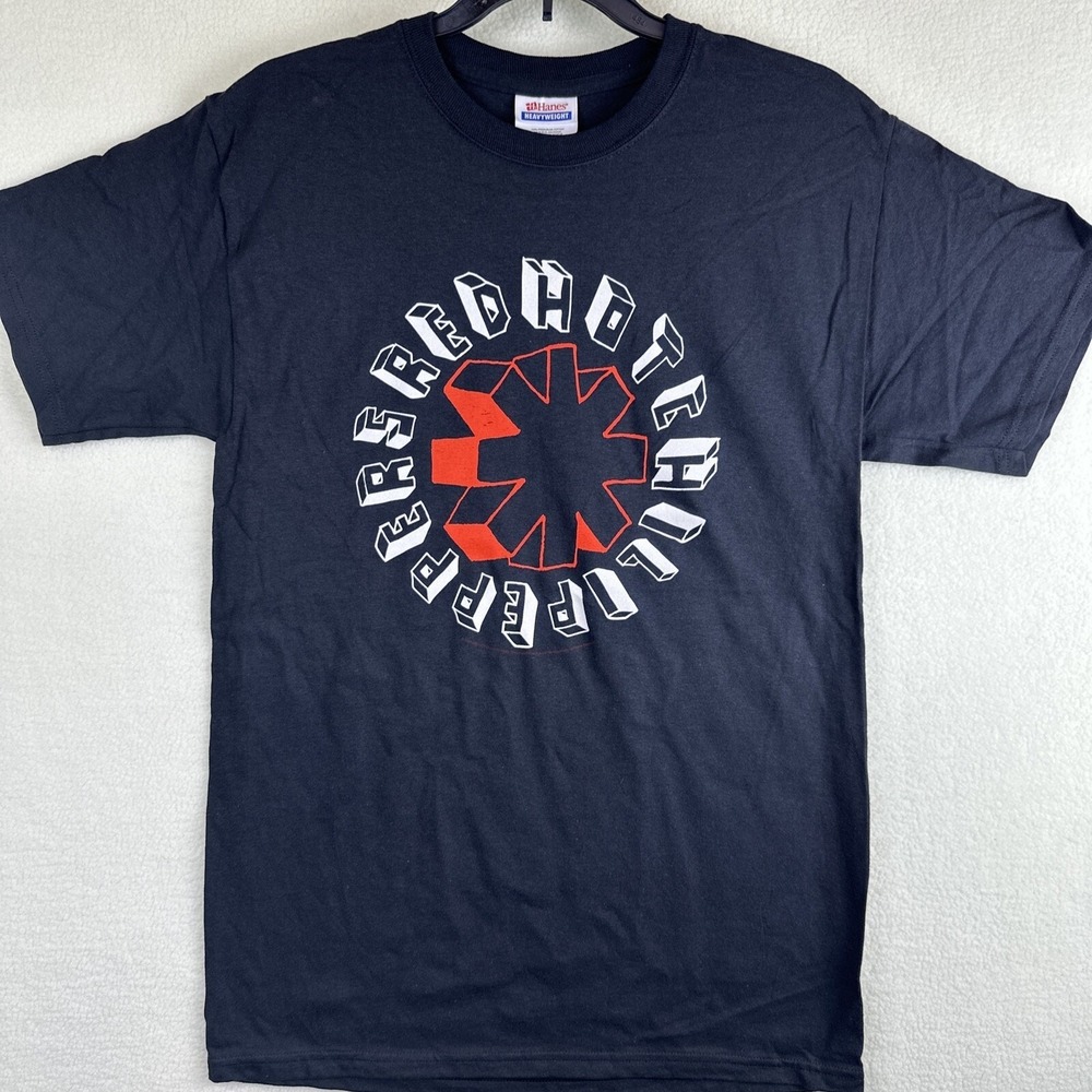 Red Hot Chili Peppers T Shirt Black Mens Small Hanes Heavyweight Band Tee NWOT